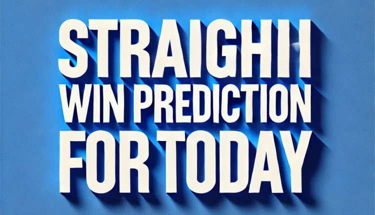 straight win prediction for today